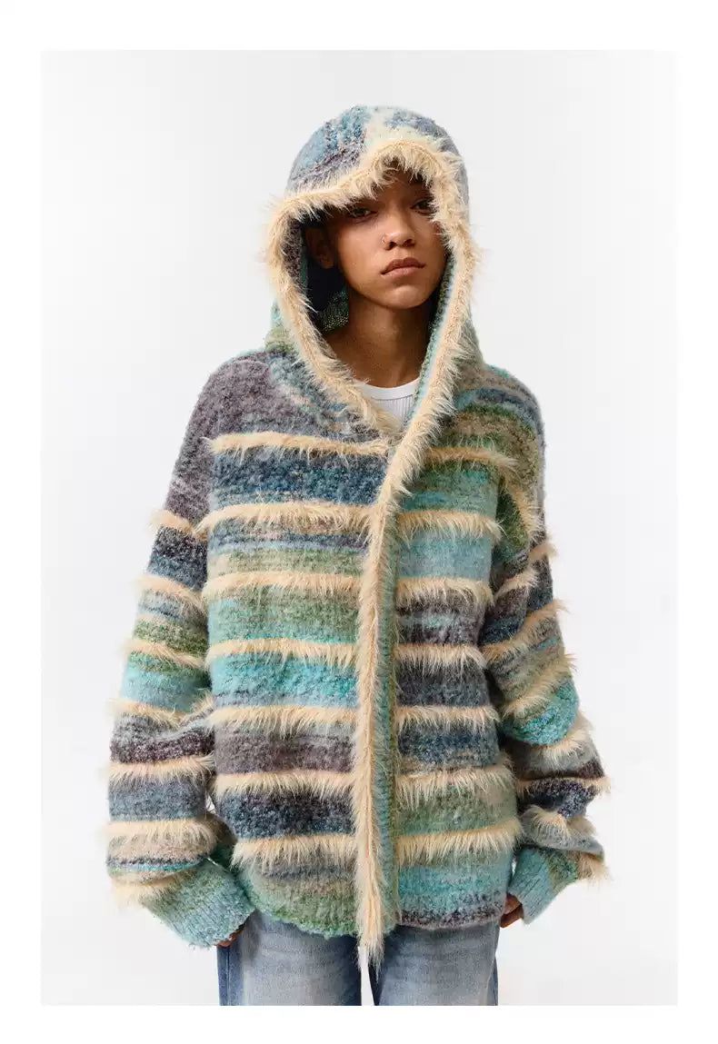 Fur Lines Hooded Jacket