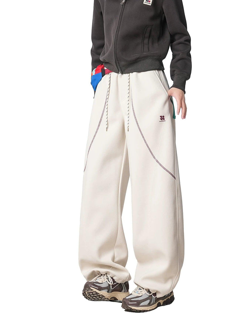Structured Coverstitched Barrel Sweatpants