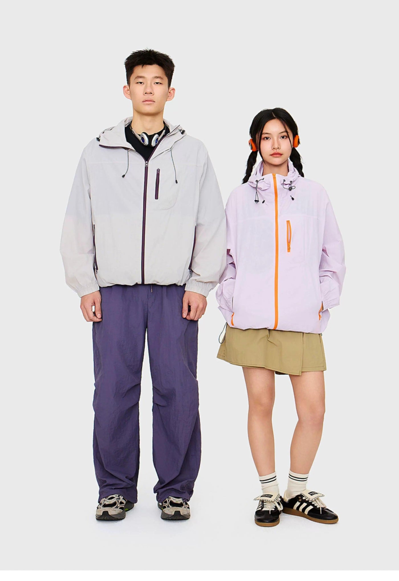 Lightweight Contrast Zipper UV-Protective Jacket