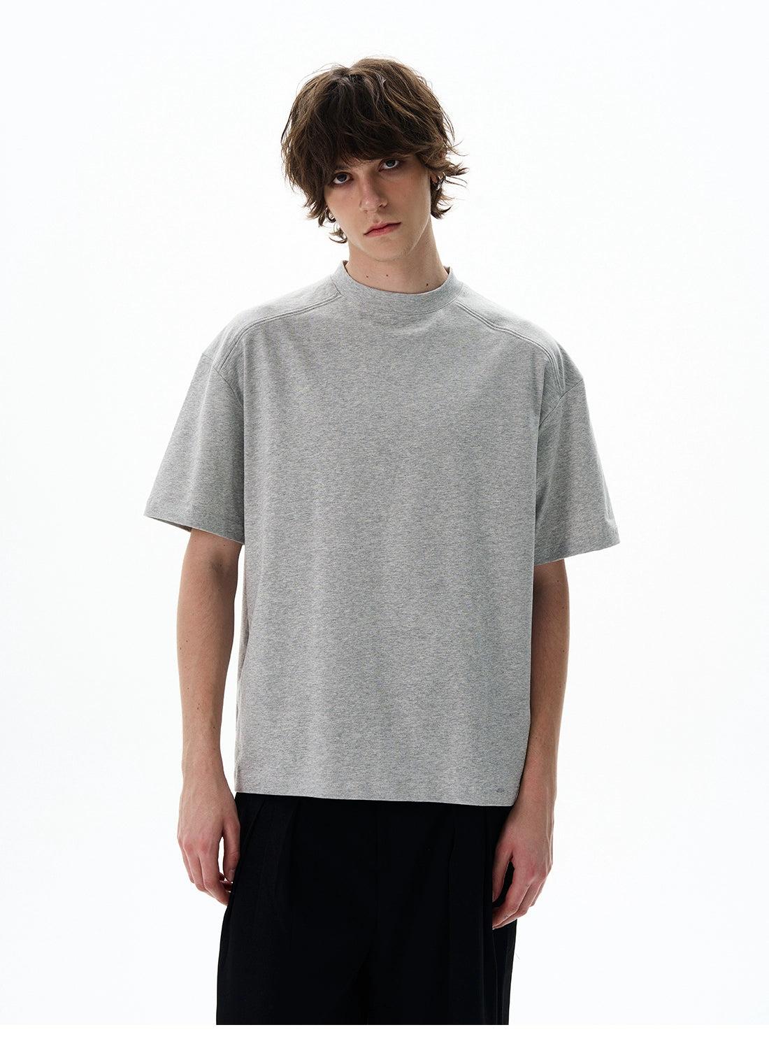 Solid Mock Neck T-Shirt