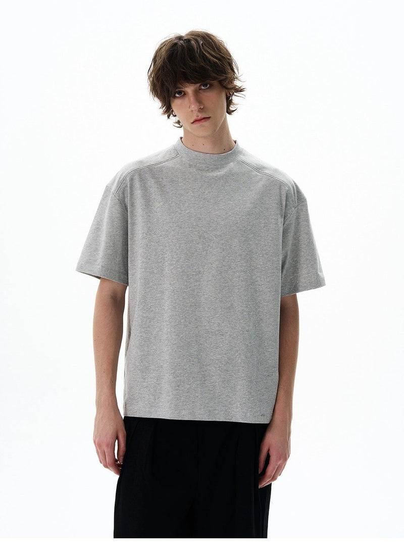 Solid Mock Neck T-Shirt