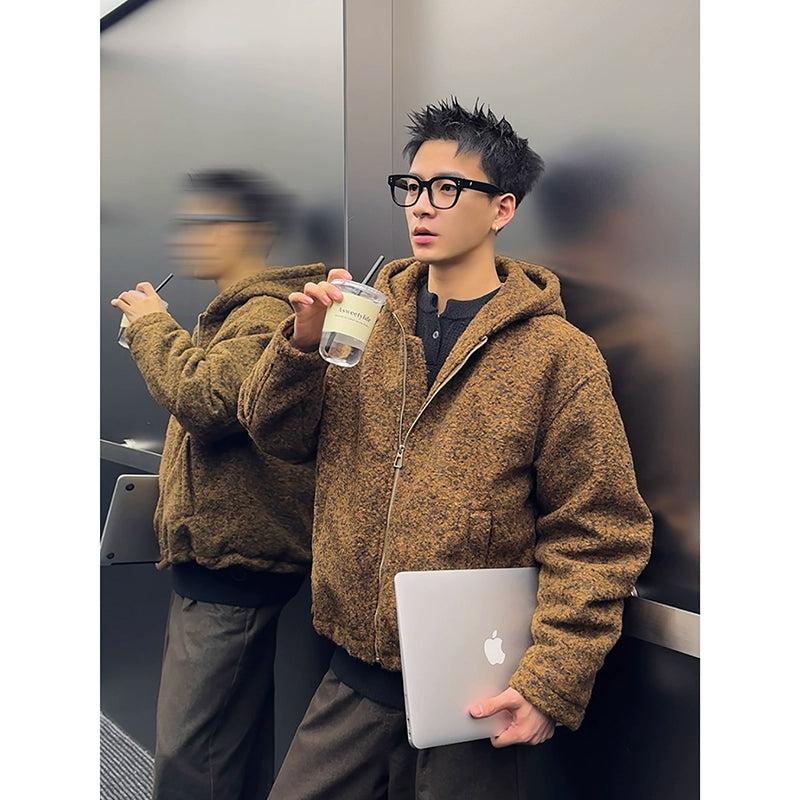 Textured and Hooded Versatile Jacket
