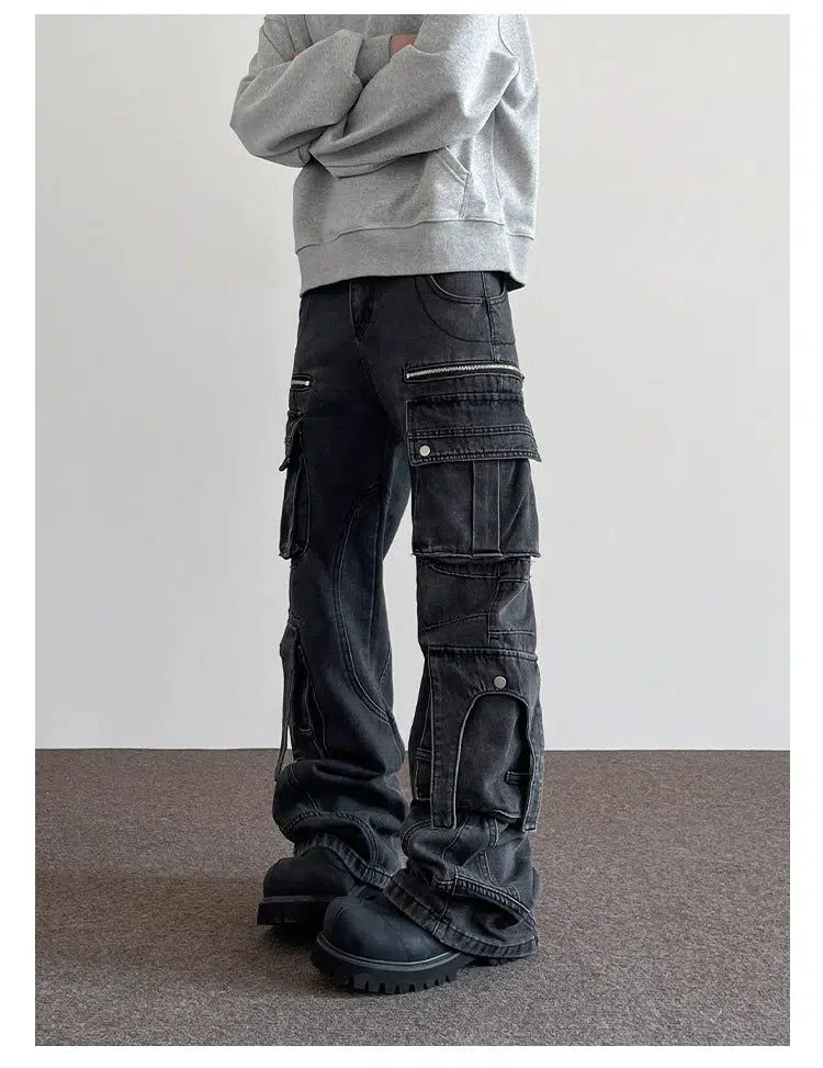 3D Pocket Regular Fit Cargo Jeans