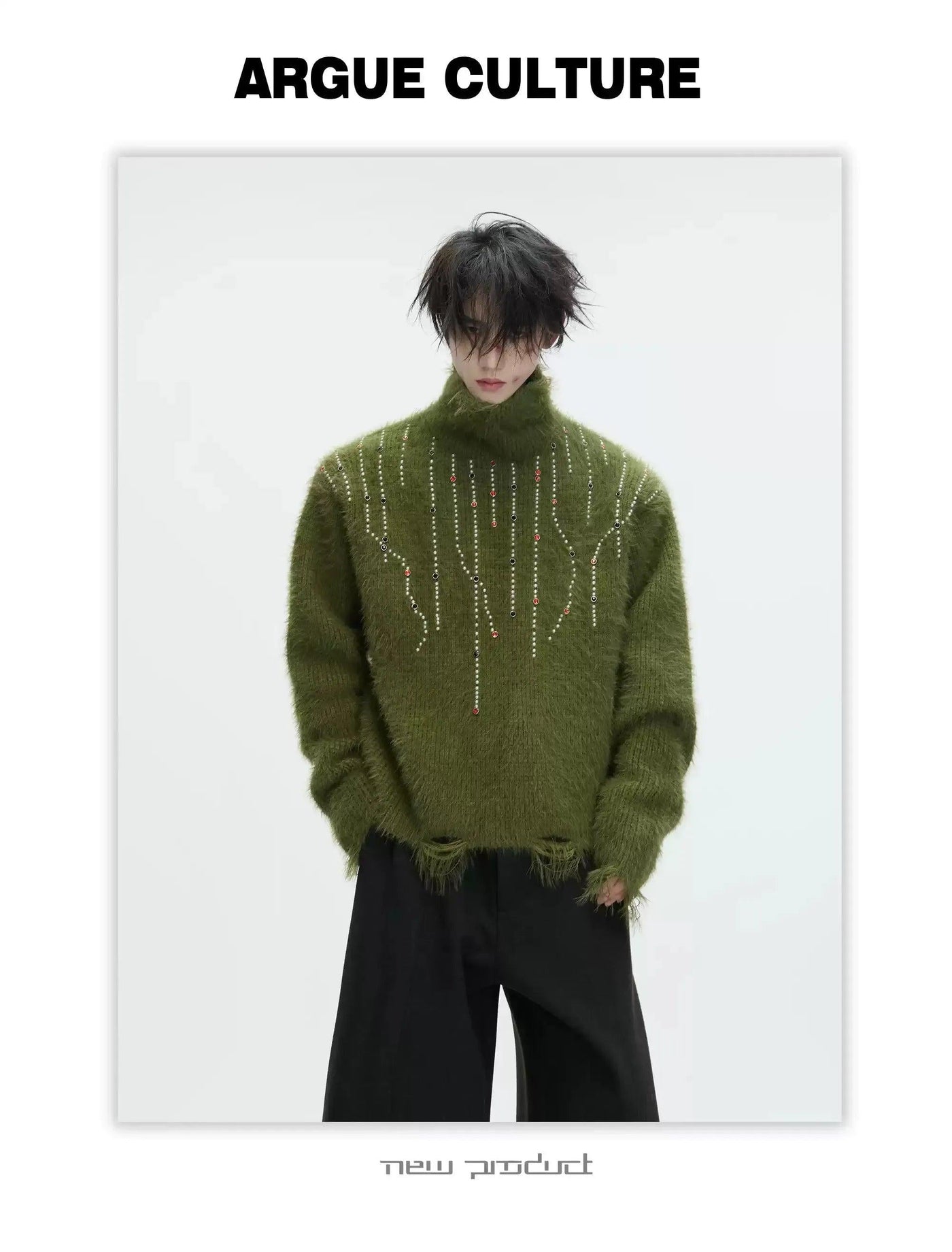 Beaded Lines Cozy Sweater