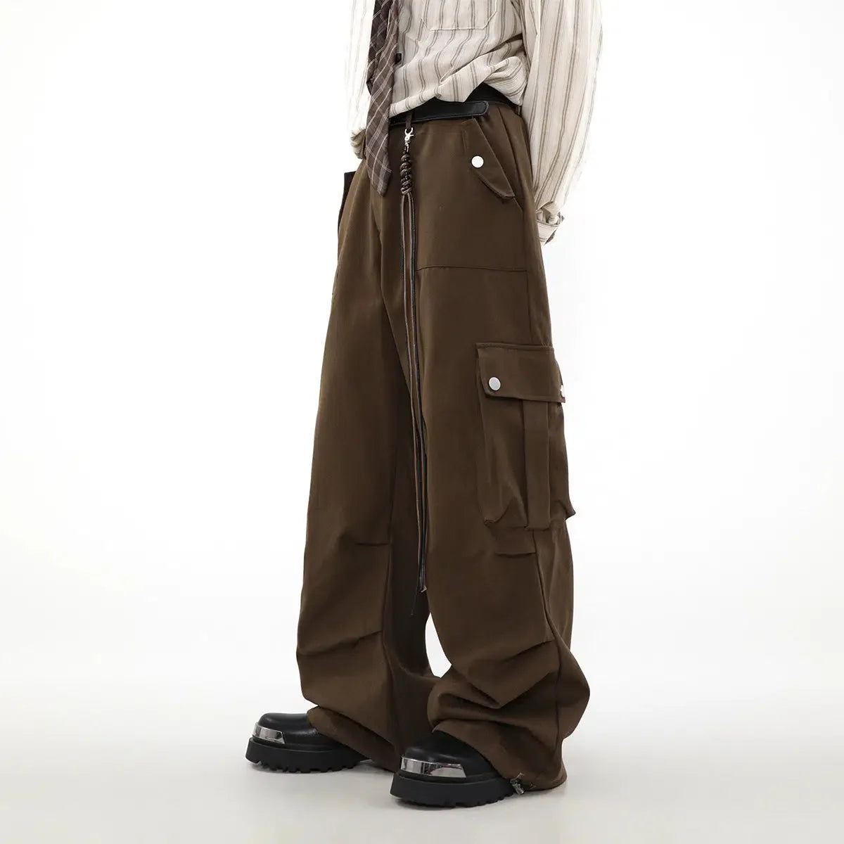 Casual String Detail Loose Cargo Pants