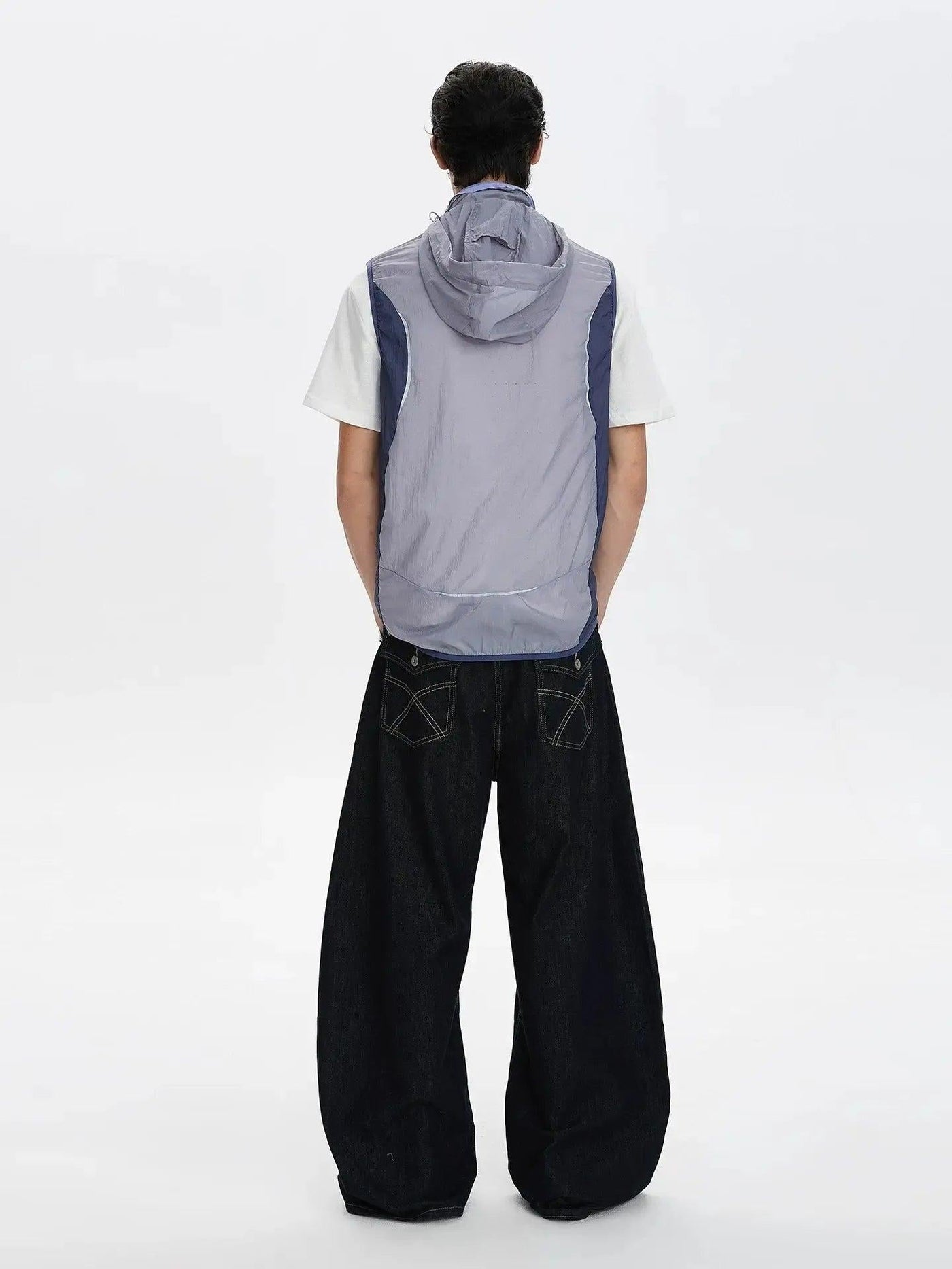 Raw Denim Wide Leg Jeans