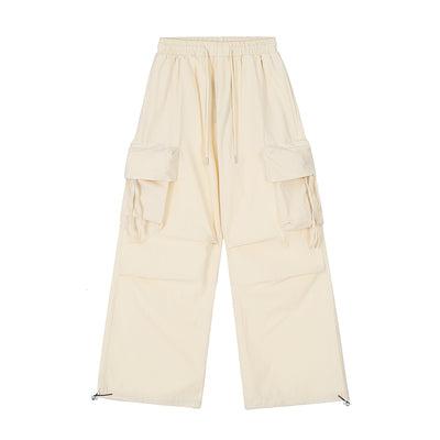 Multi-Pocket Pleated Parachute Pants