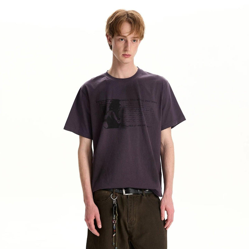 Ink Print Detail T-Shirt