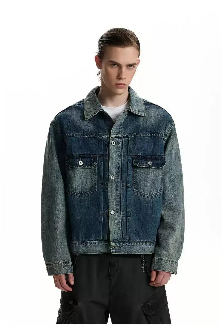 Faded Highlights Boxy Denim Jacket