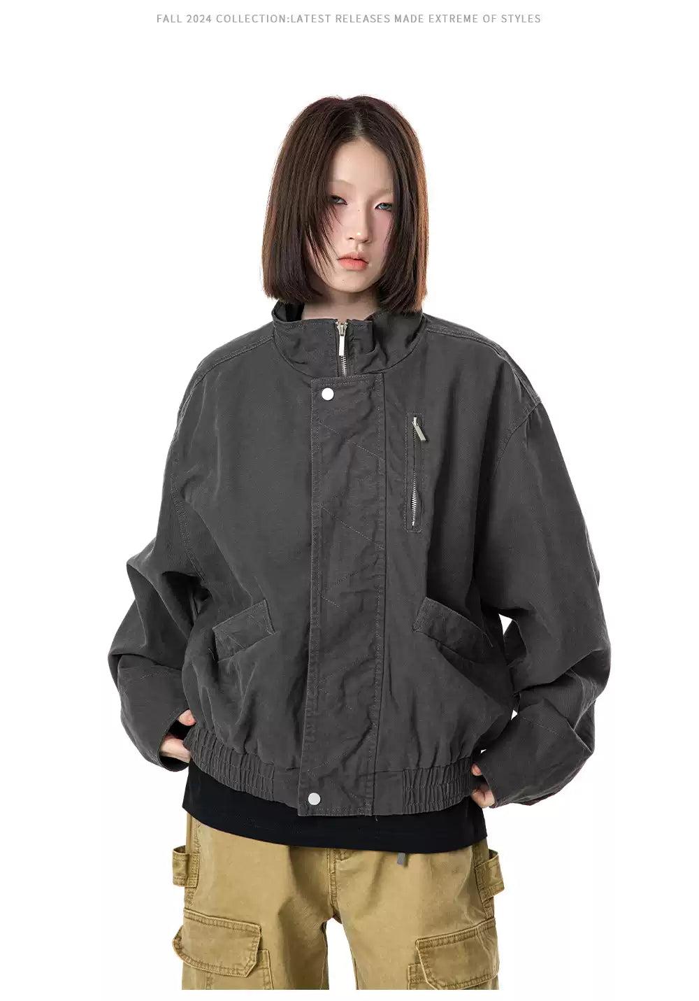 Ruched Hem Workwear Denim Jacket
