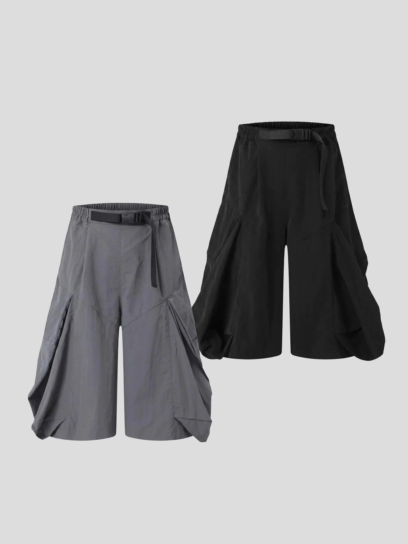 Drapey Wide Leg Cargo Shorts