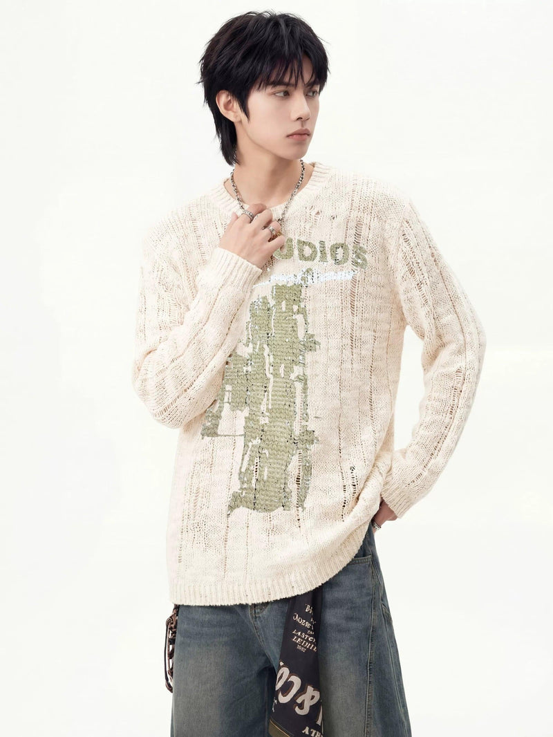 Grunge Ink Contrast Sweater