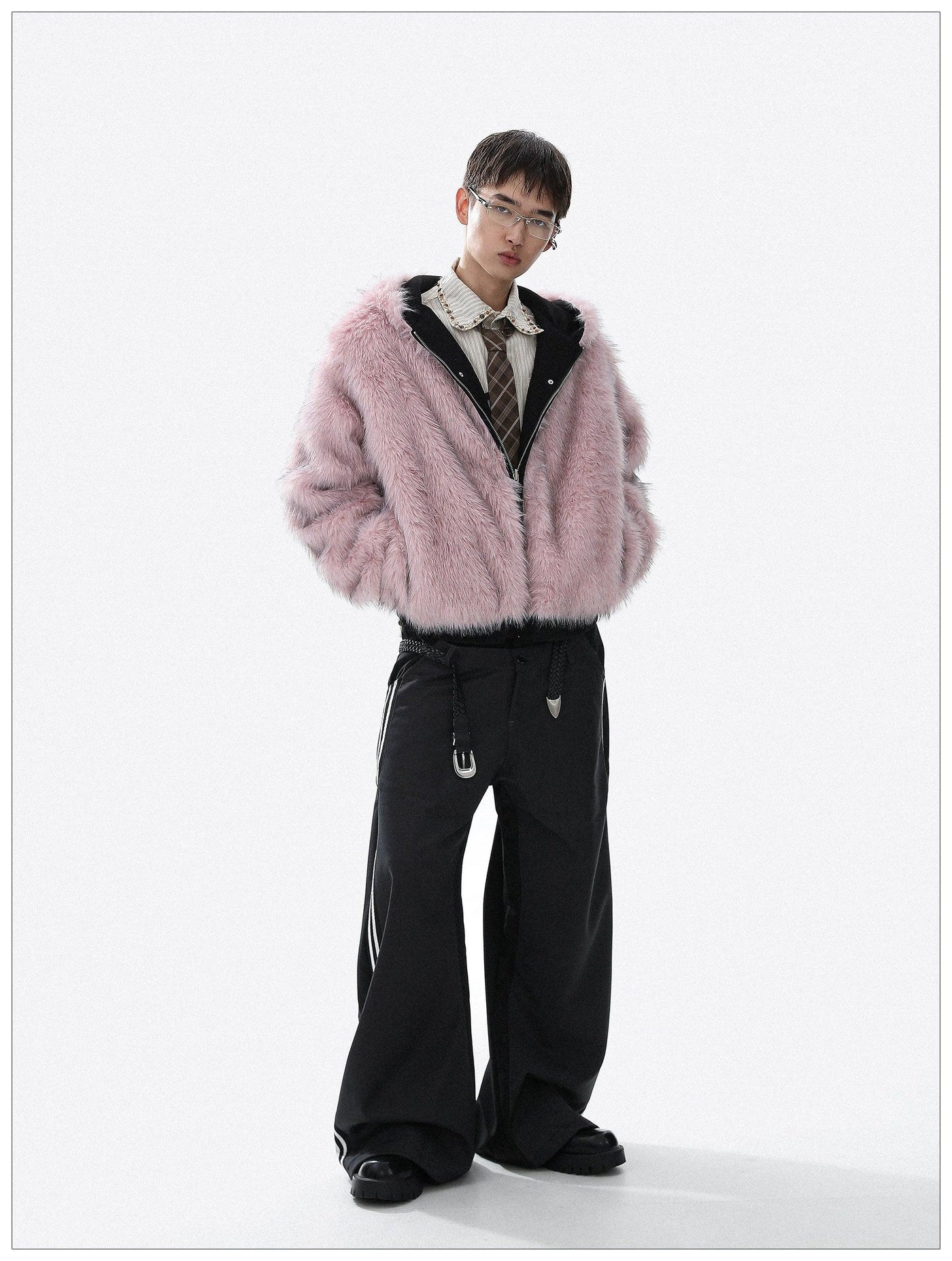 Fur-Trim Reversible Full-Zip Jacket