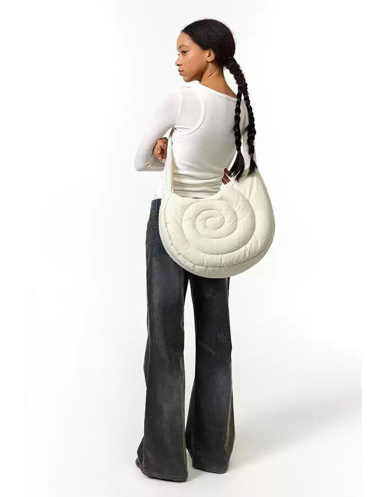 Snail Pattern Puffer Bag
