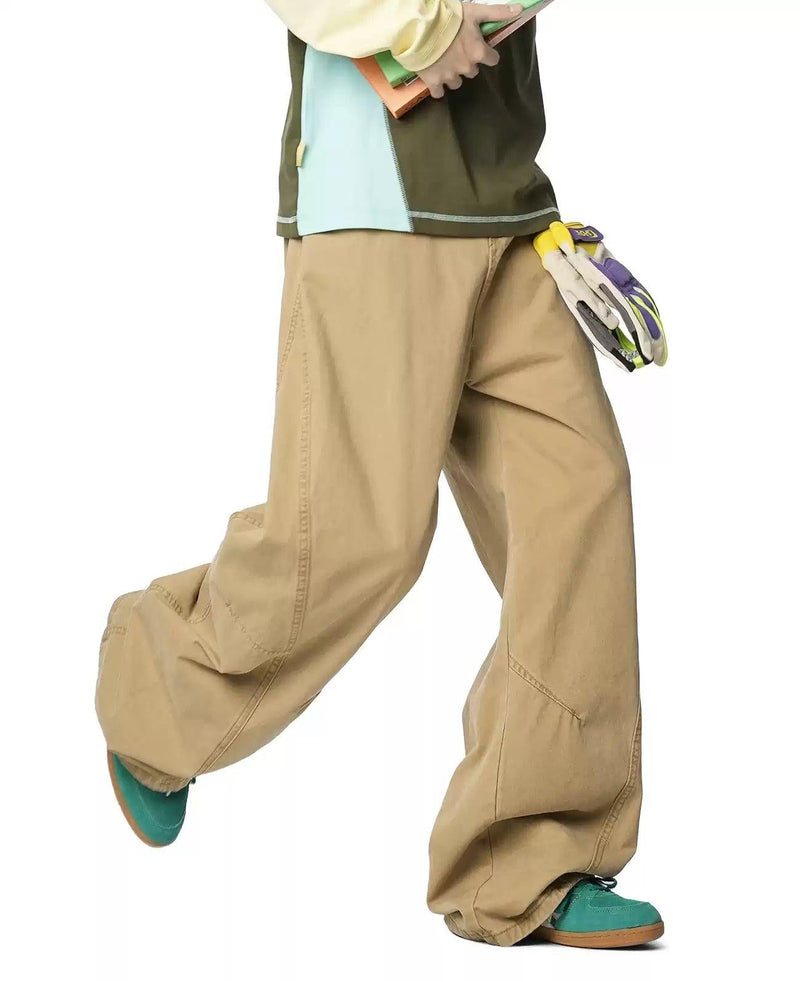 Structured Pleats Cargo Pants