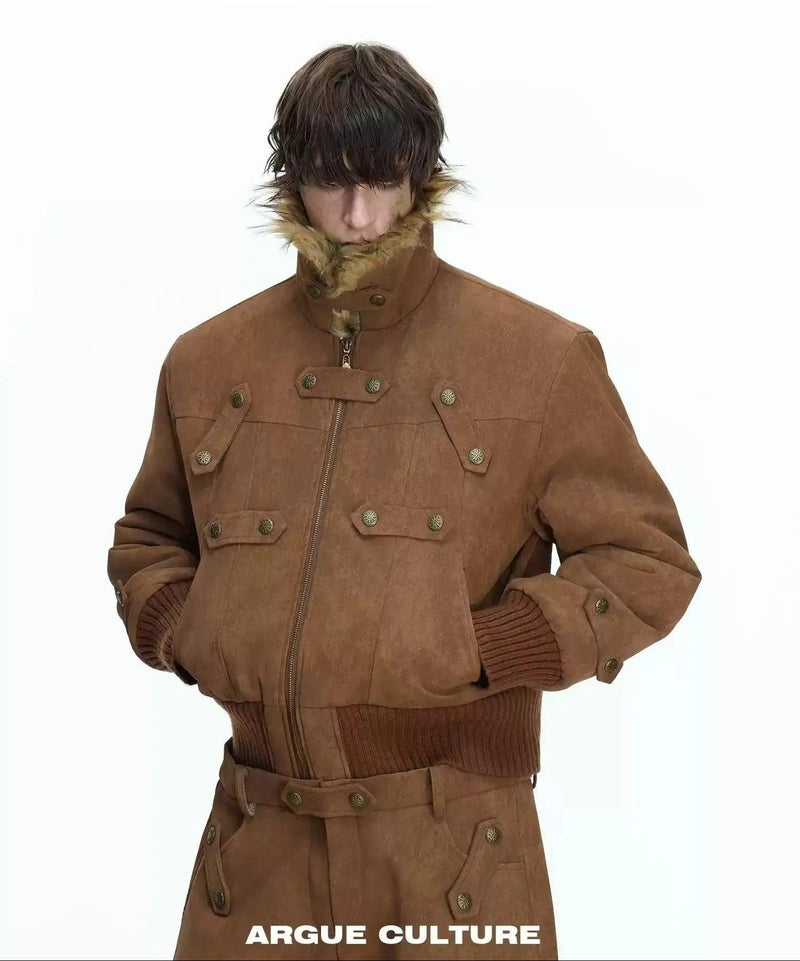 Multiple Micro Straps PU Leather Jacket