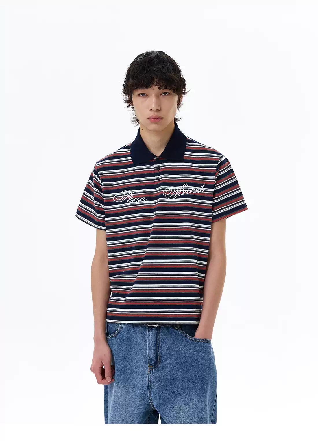 Striped Boxy Fit Polo
