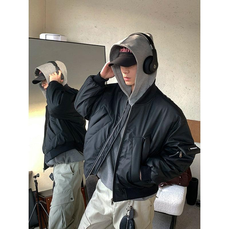 Hooded Padded Bomber Jacket