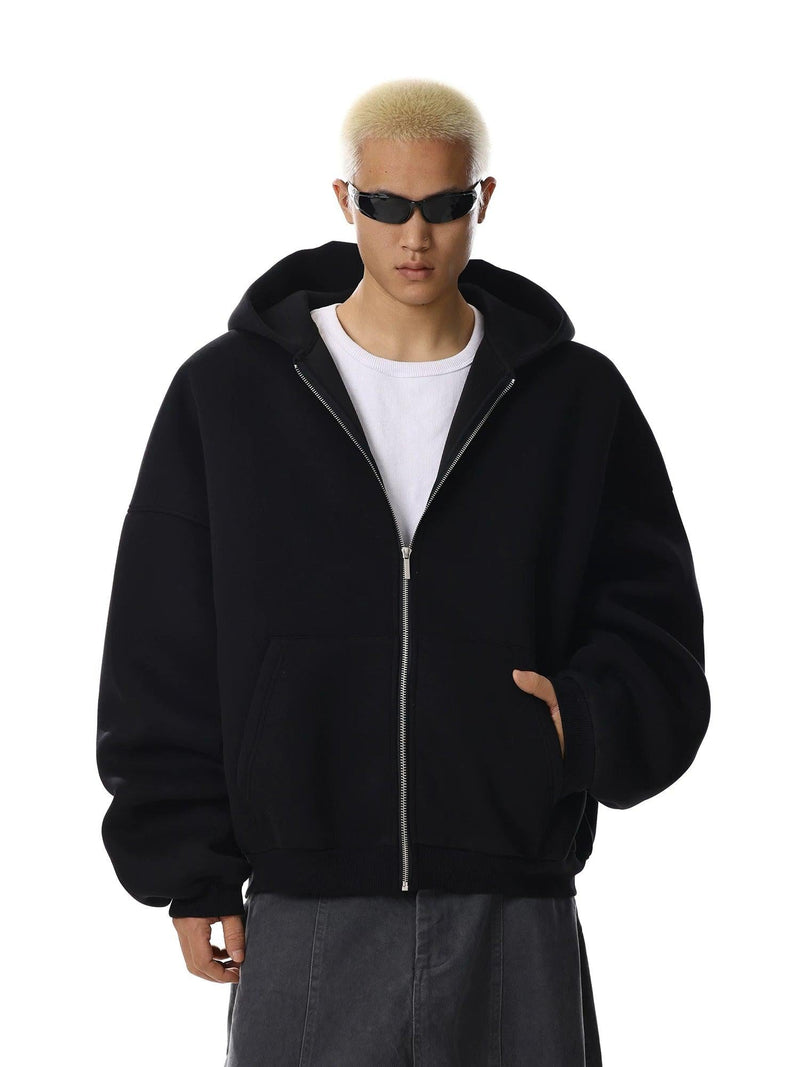 Oversized Wash Zip-Up Hoodie