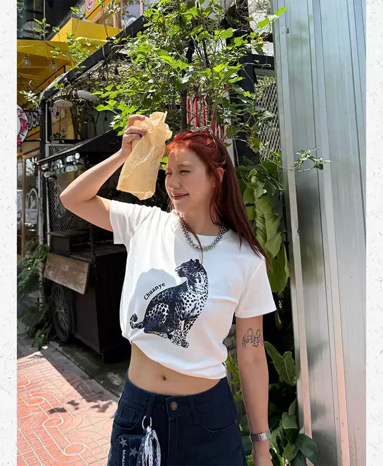 Animal Graphic Print T-Shirt