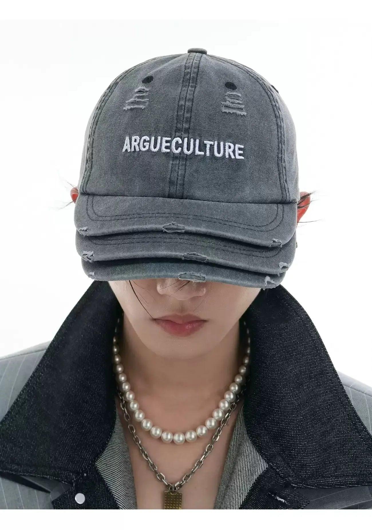 Distressed Layered Hat