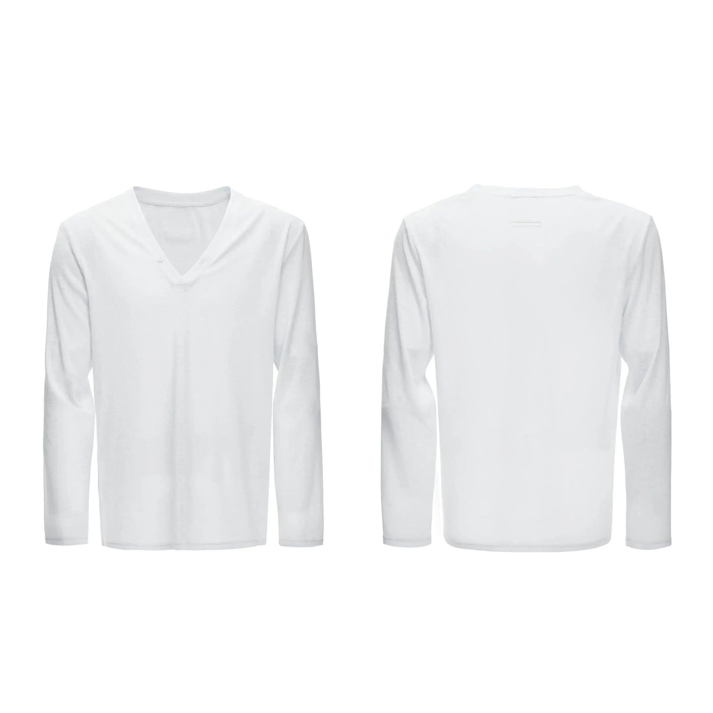 Deep V-Neck Long Sleeve T-Shirt