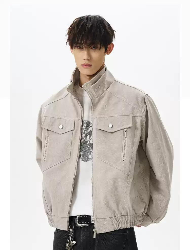 Multi-Detail Plain Color Jacket