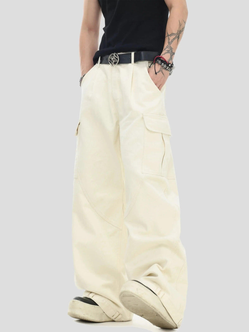 Reversed Waistline Utility Cargo Pants