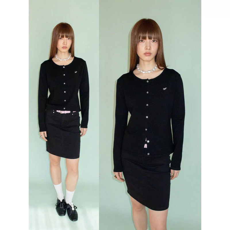 Plain Color Slim Fit Cardigan
