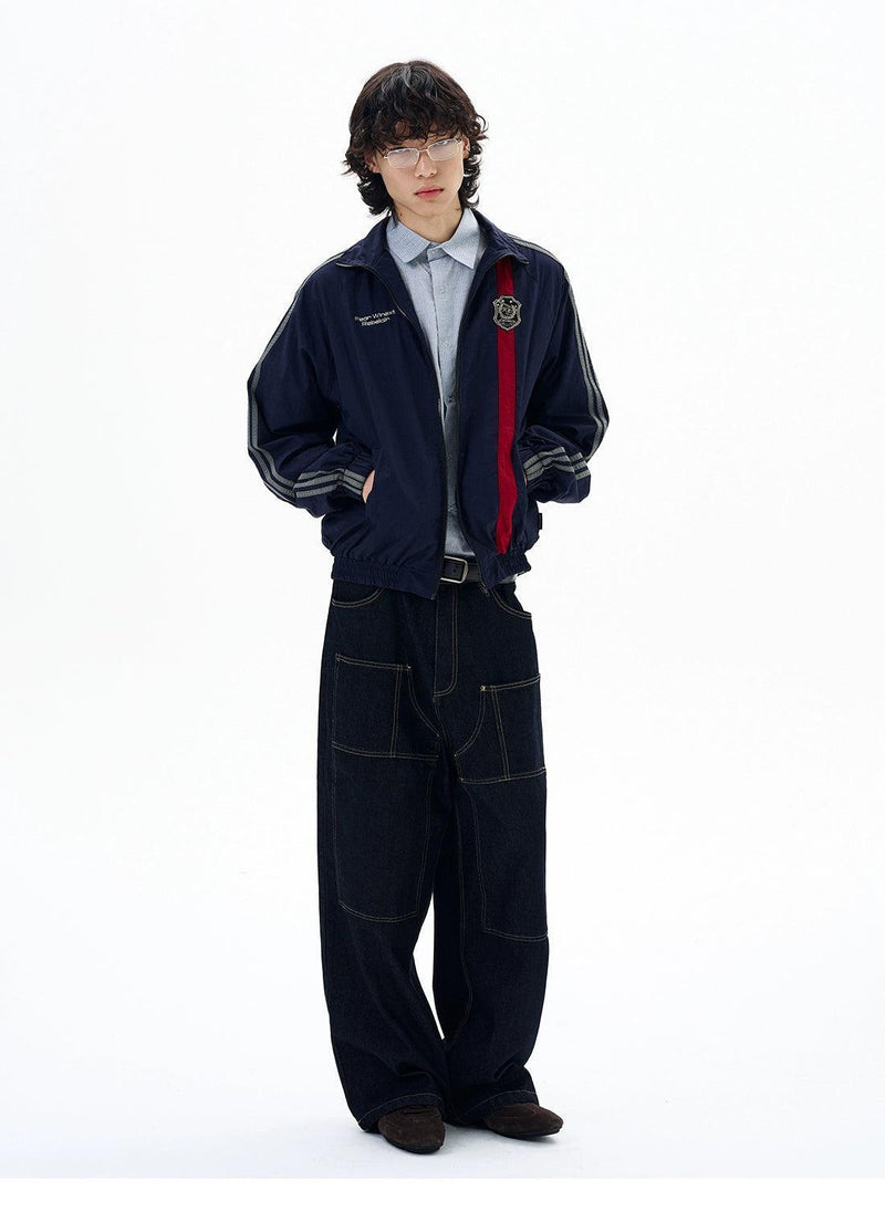Sports Bar Stripes Zipped Jacket