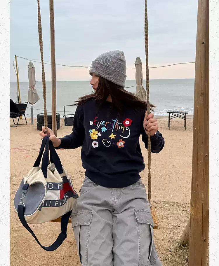 Everything Text Drawings Crewneck