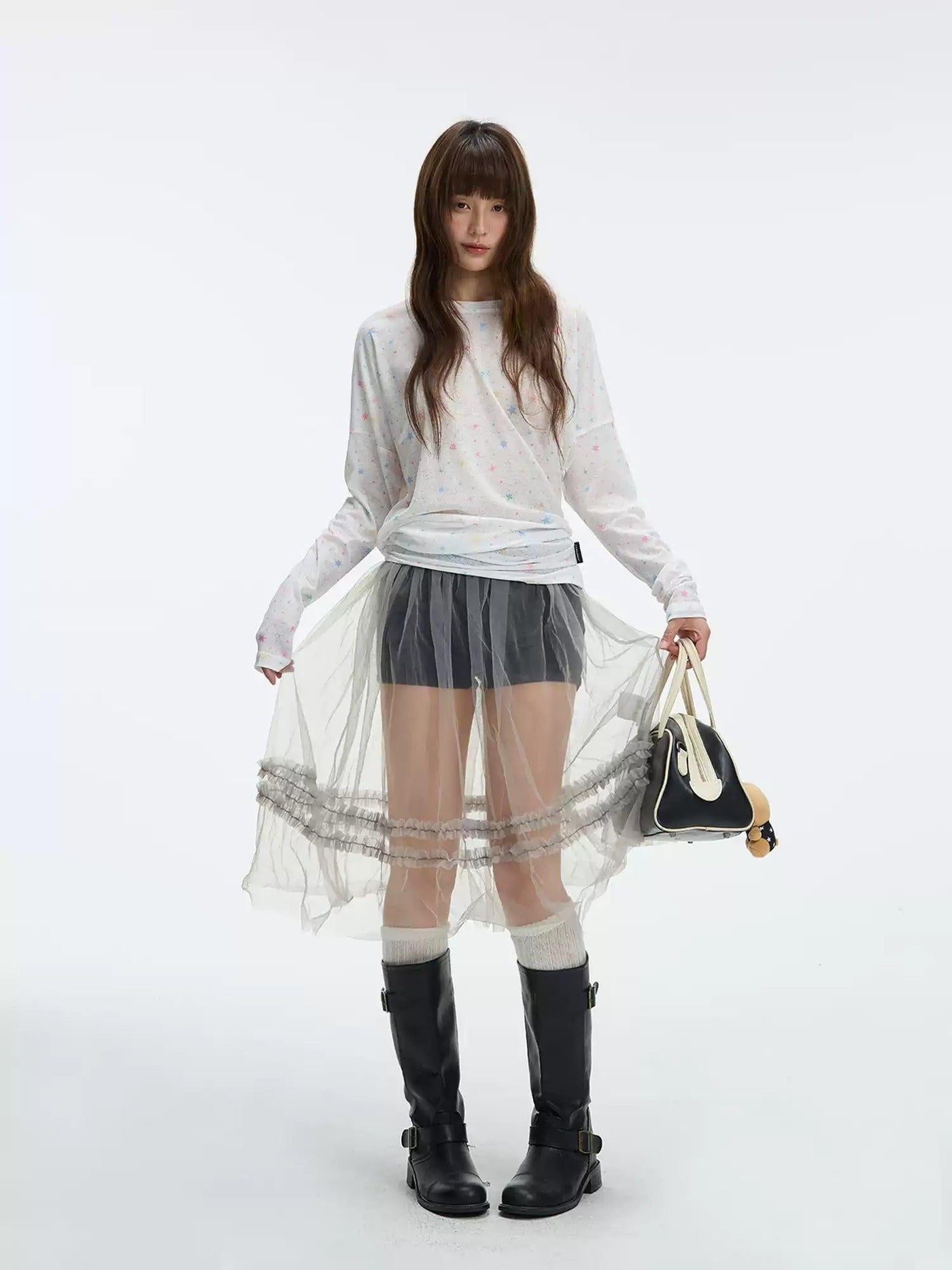 Micro Stars Pattern Blouse