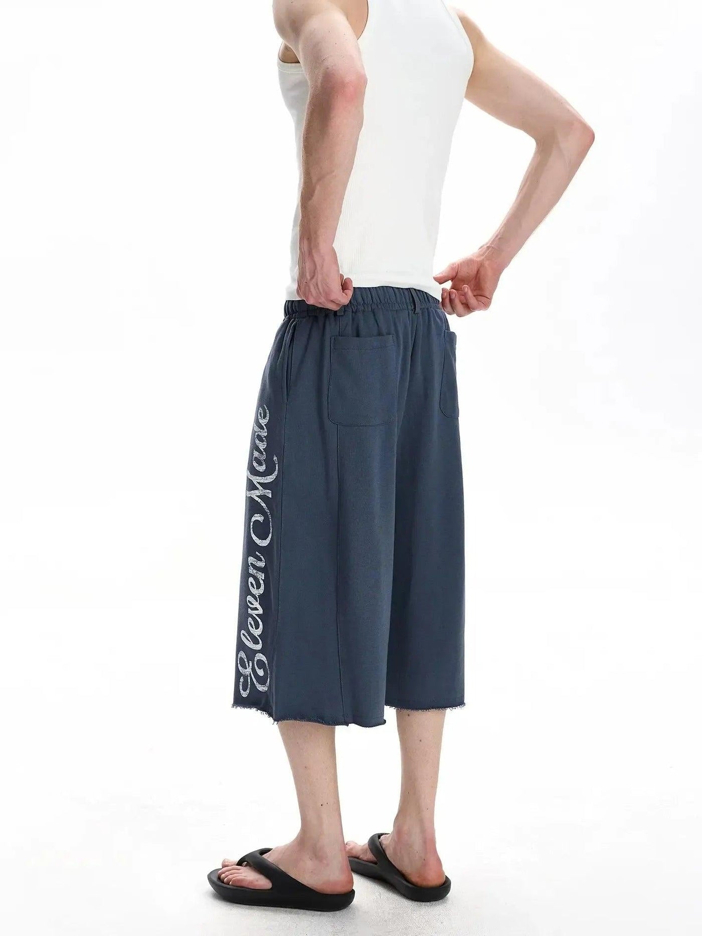 Letter Print Wide Leg Shorts