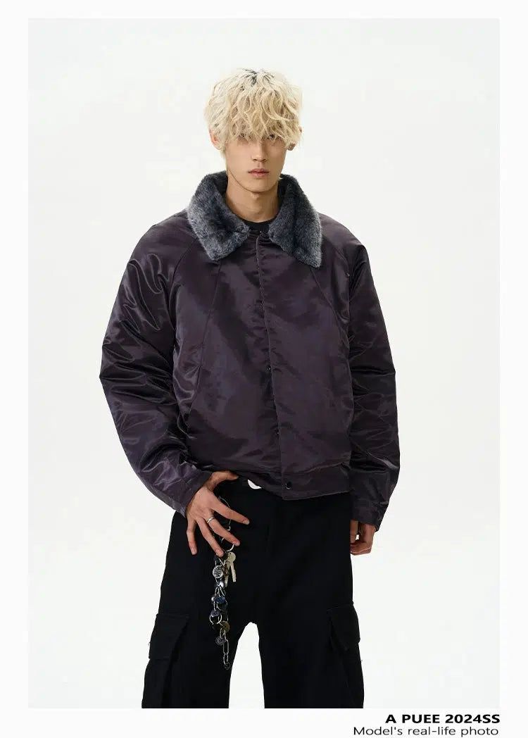 Plushy Lapel Short Jacket