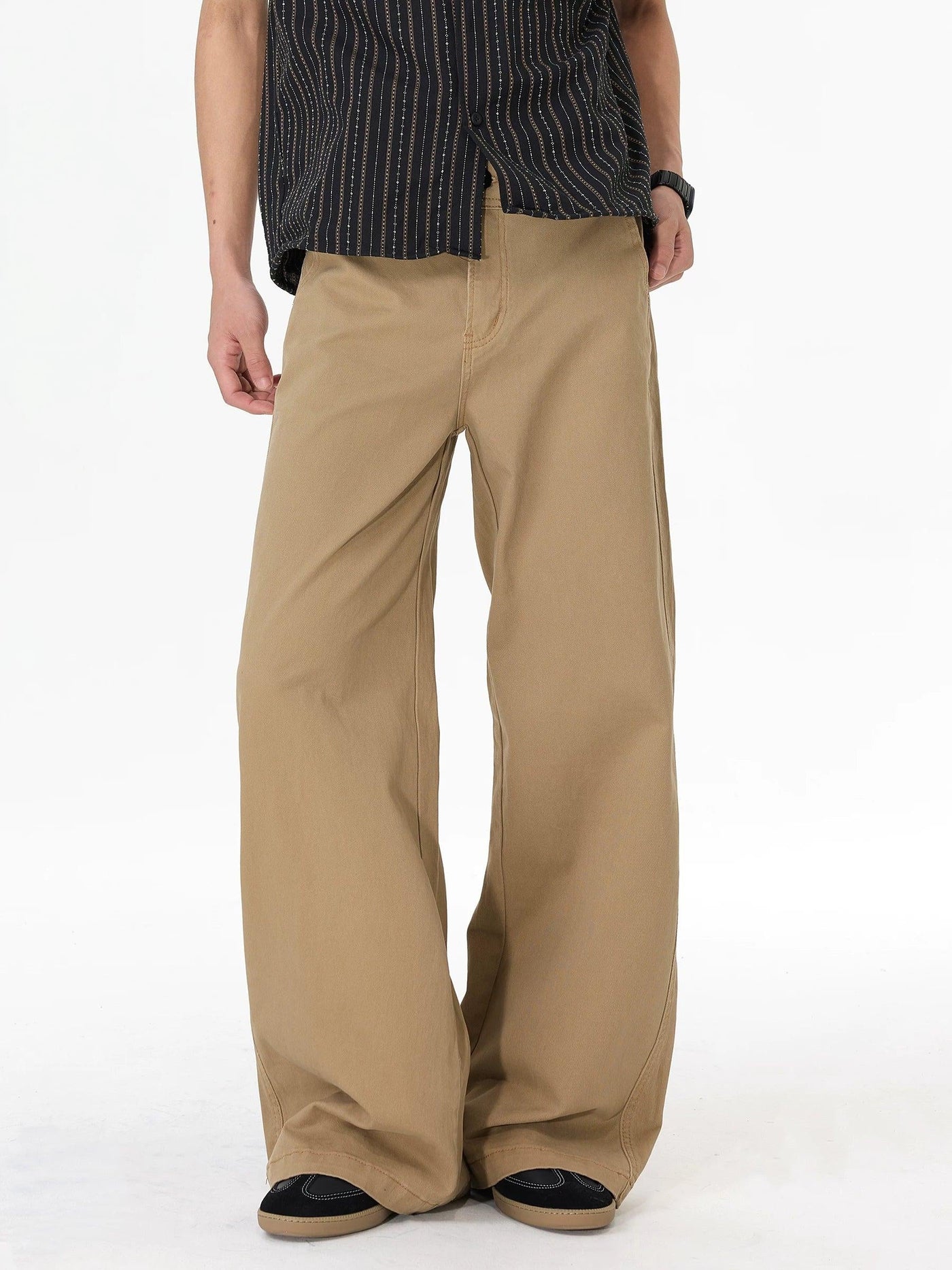 Solid Wide Leg Utility Pants