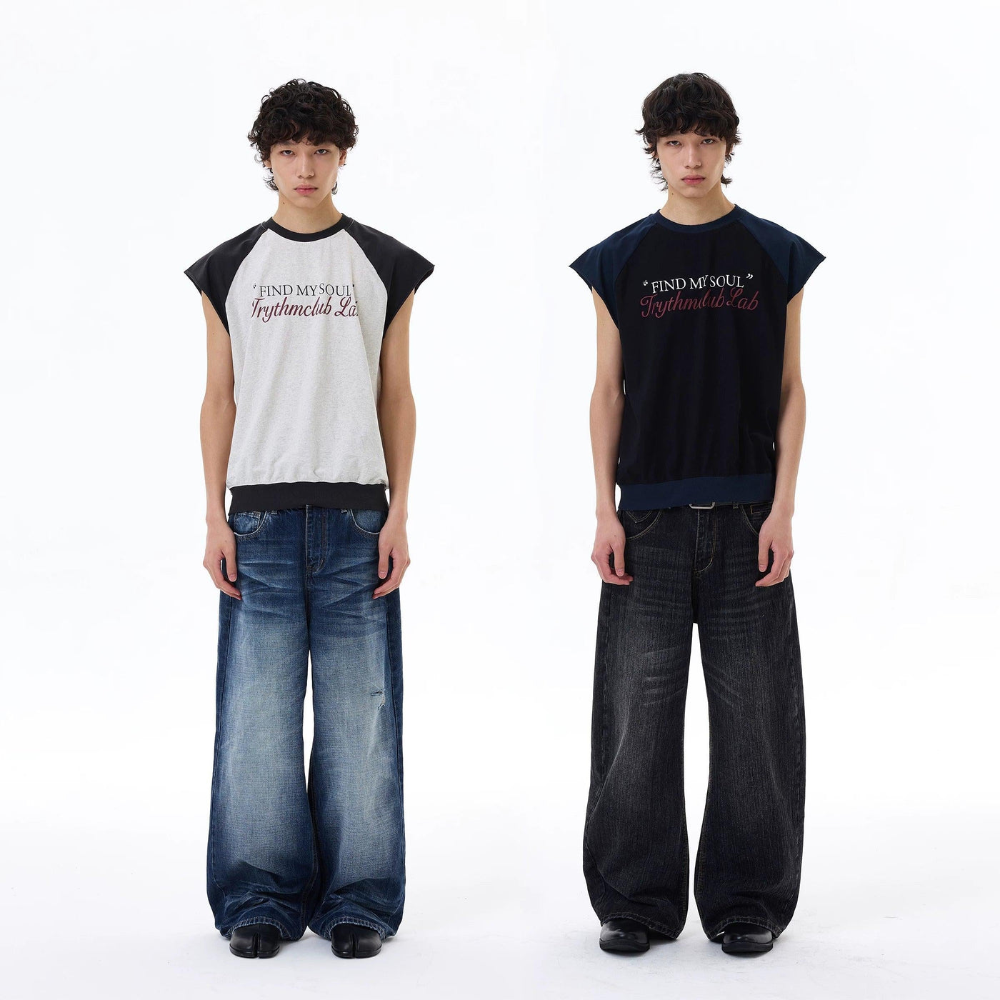 Contrast Spliced Raglan T-Shirt