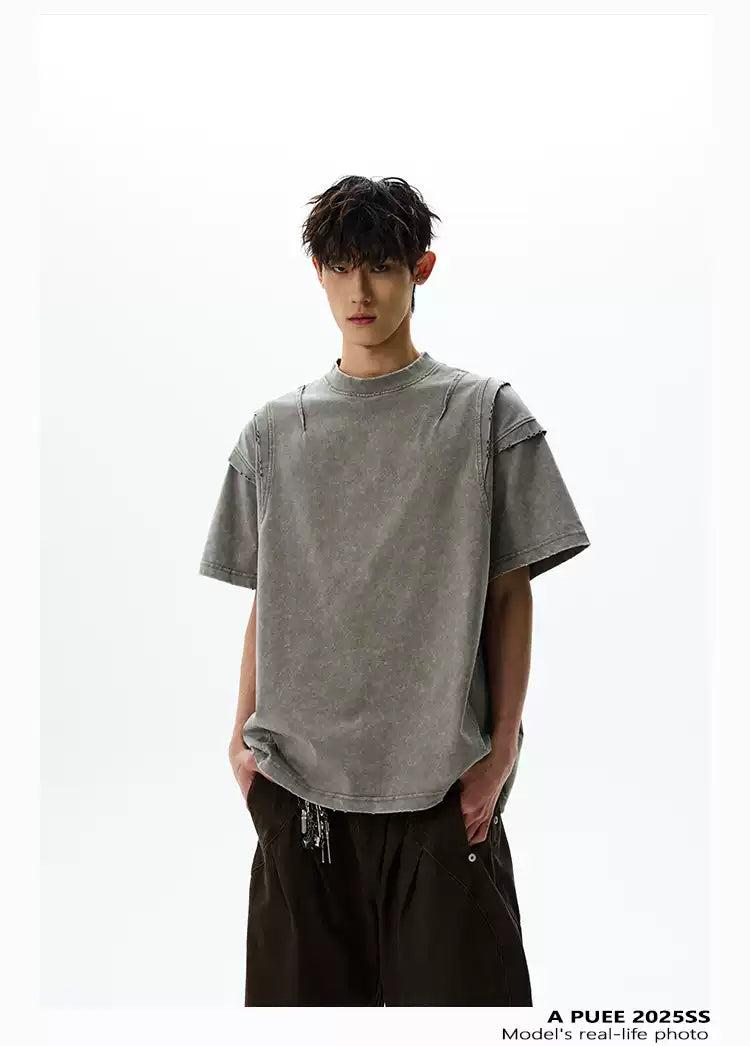 Washed Distressed Cut T-Shirt