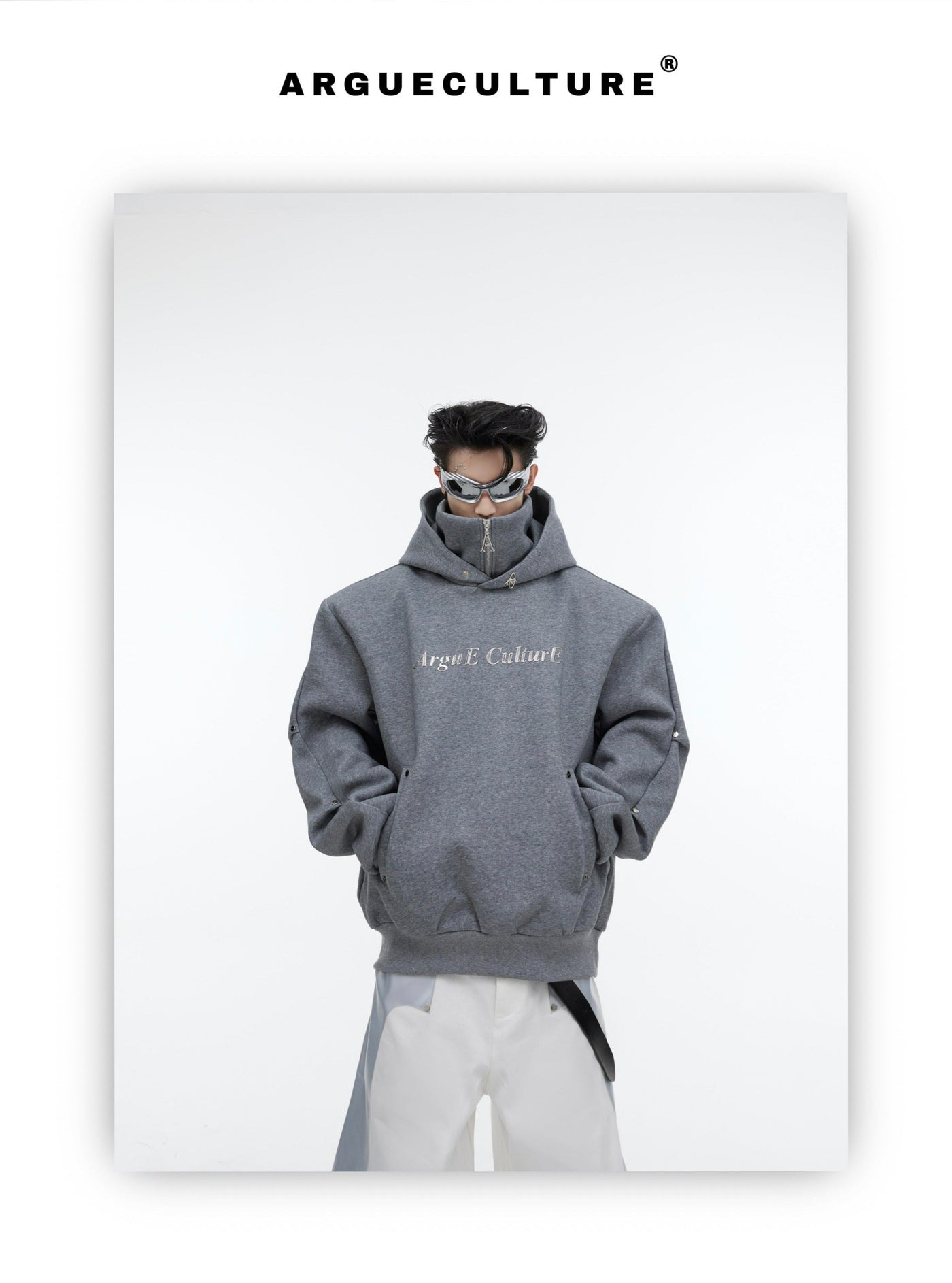 Sequin Blaze Metal Buttons Hoodie