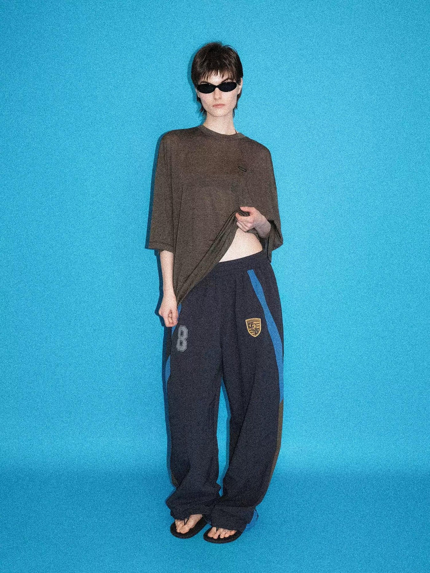 Sports Style Gartered Track Pants