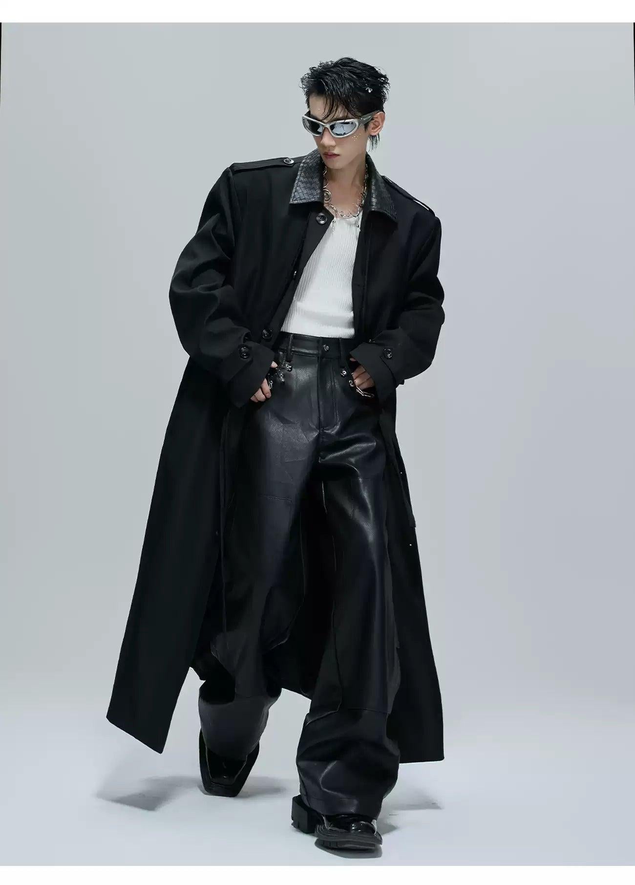 Cinched Waist Versatile Long Coat
