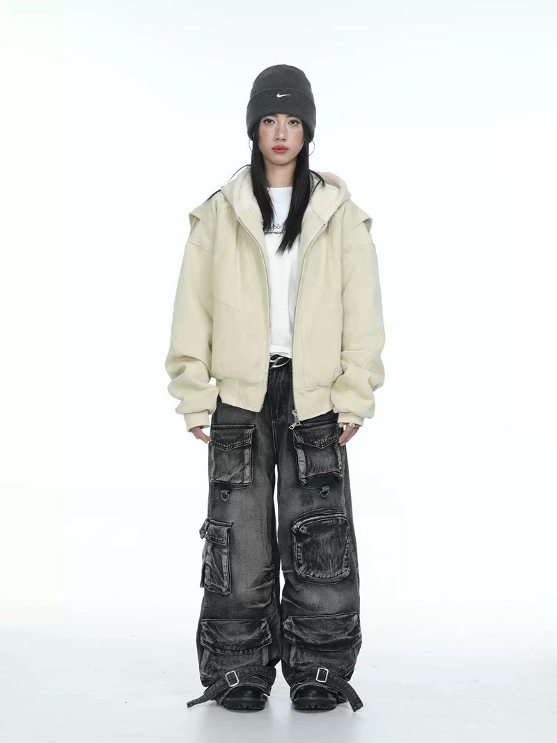 Solid Comfty Zippered Jacket