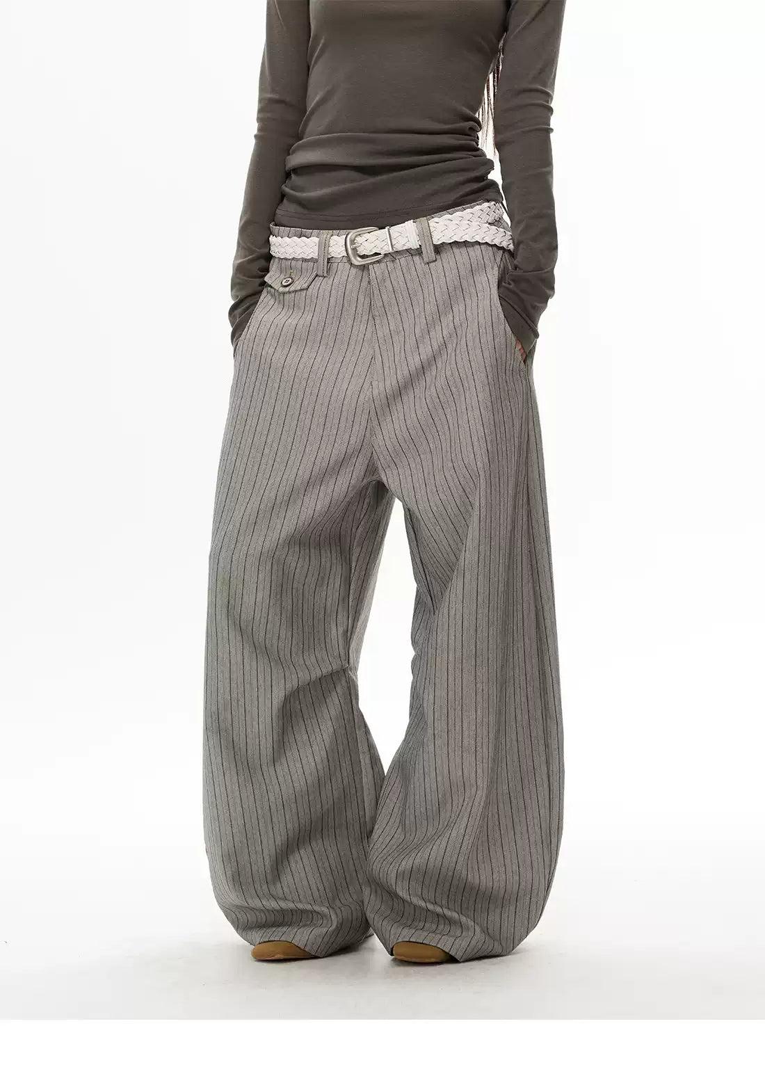 Subtle Striped Loose Fit Pants