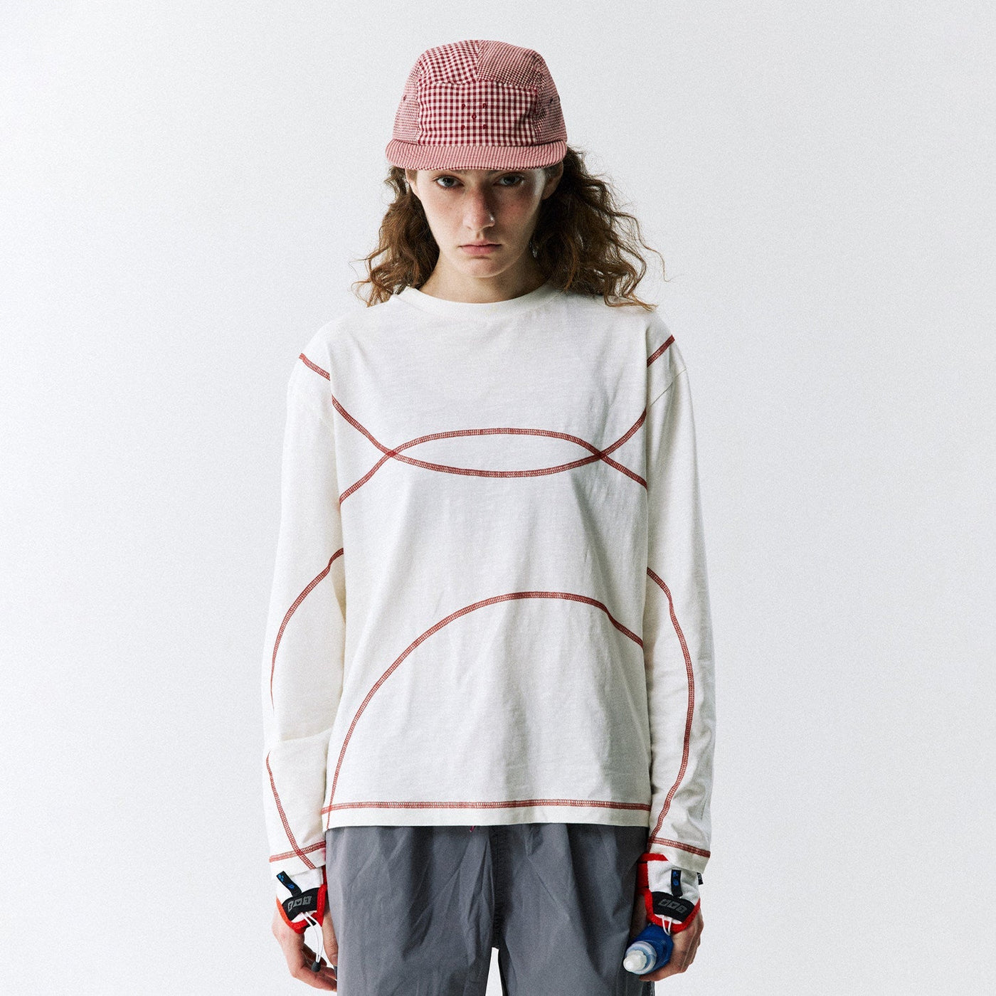 Contrast Coverstitched Long Sleeve T-Shirt