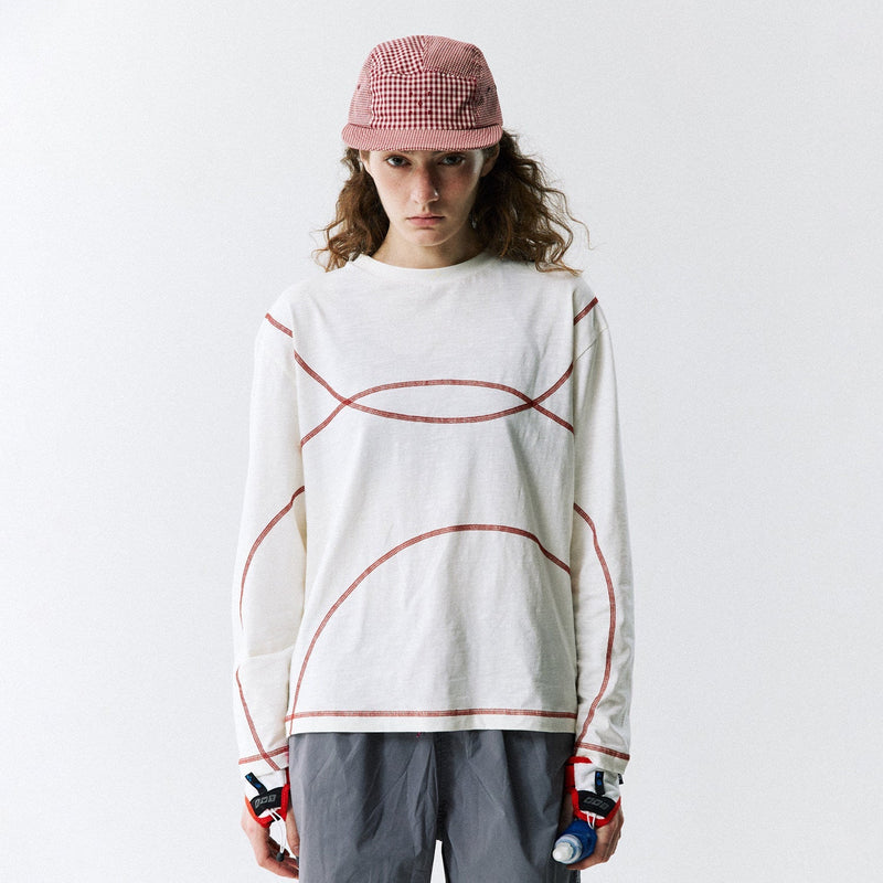 Contrast Coverstitched Long Sleeve T-Shirt