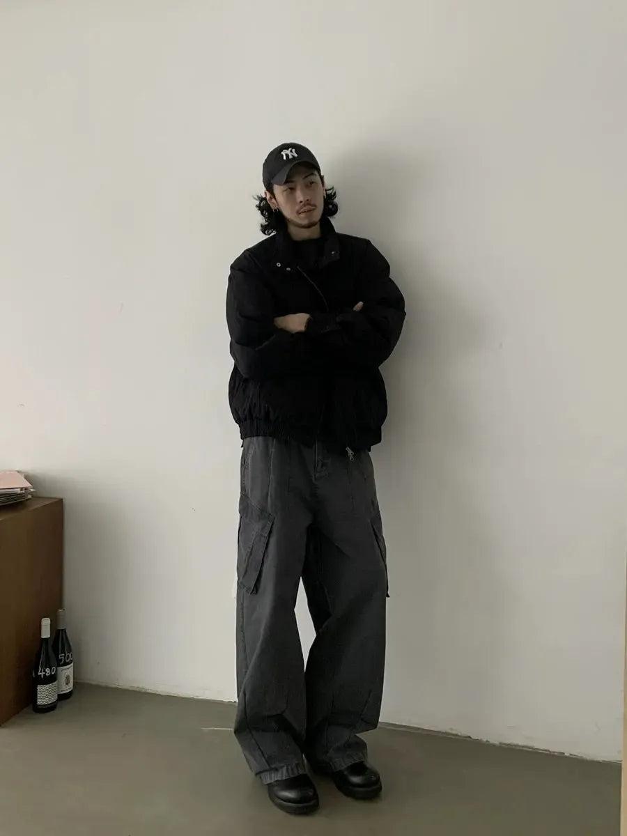 Distressed Wide Leg Cargo Pants