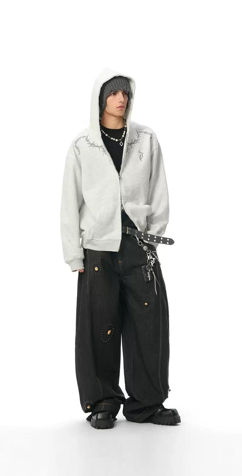Thorn Graphic Print Hoodie & Drawstring Sweatpants Set