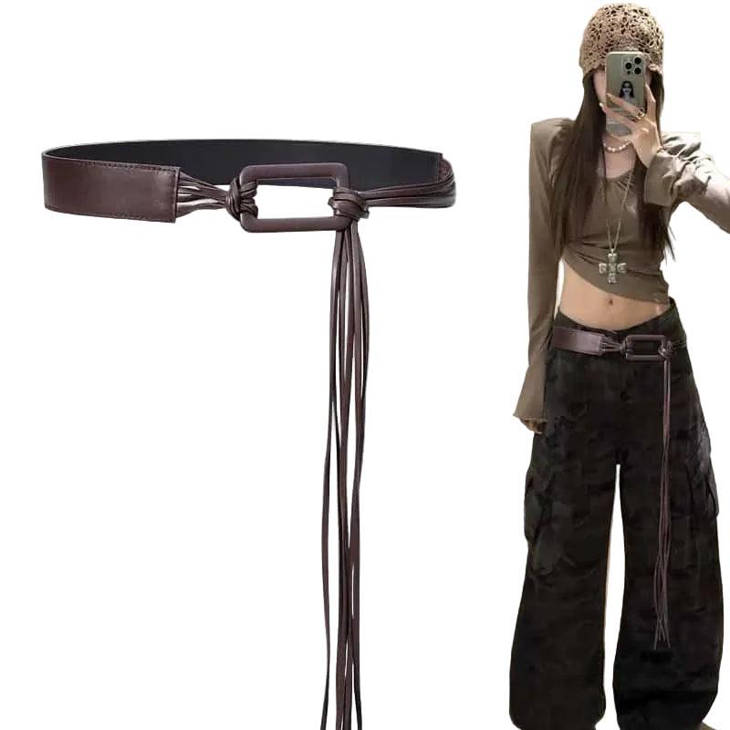 String Tassel PU Leather Belt
