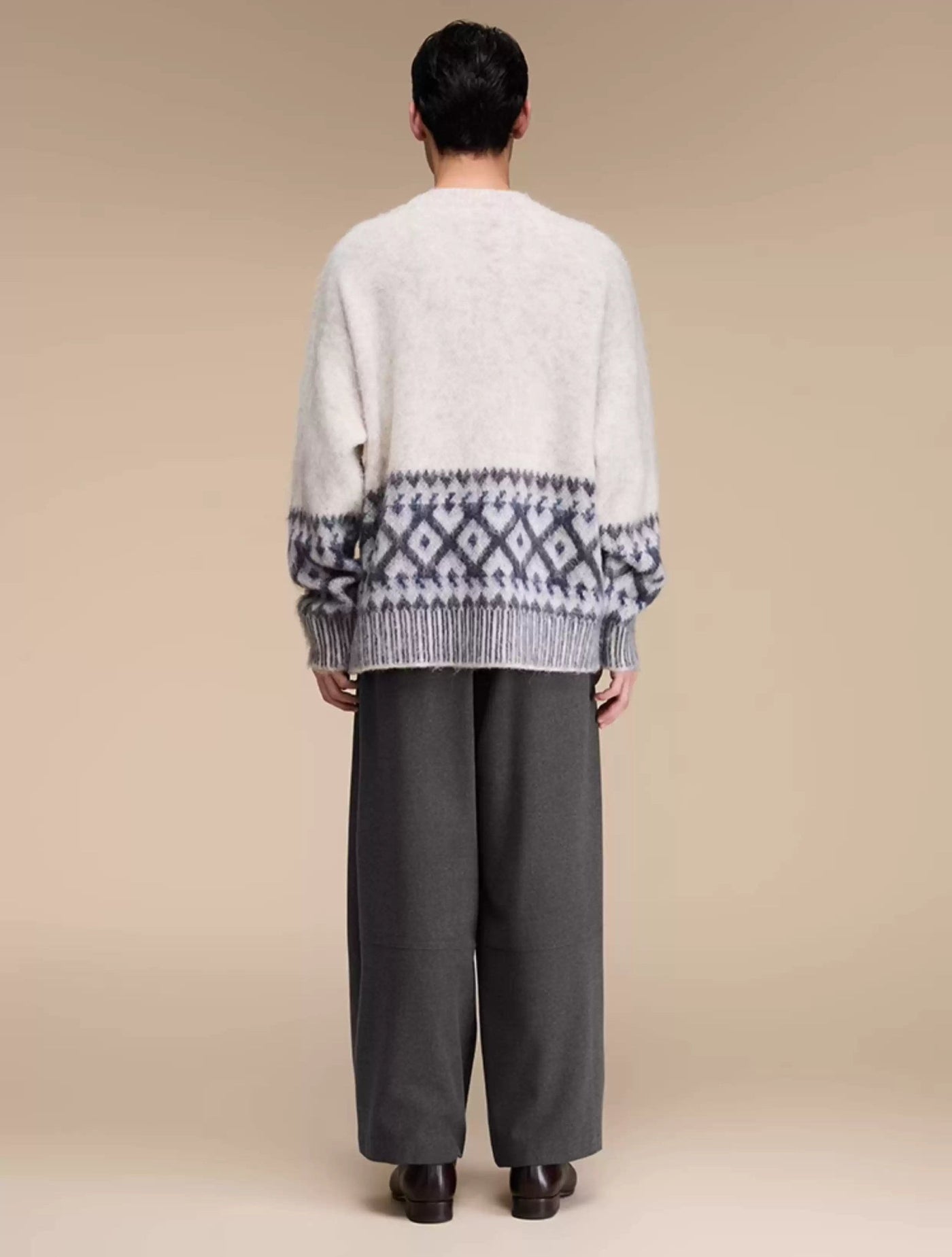 Tribal Pattern Mohair Sweater