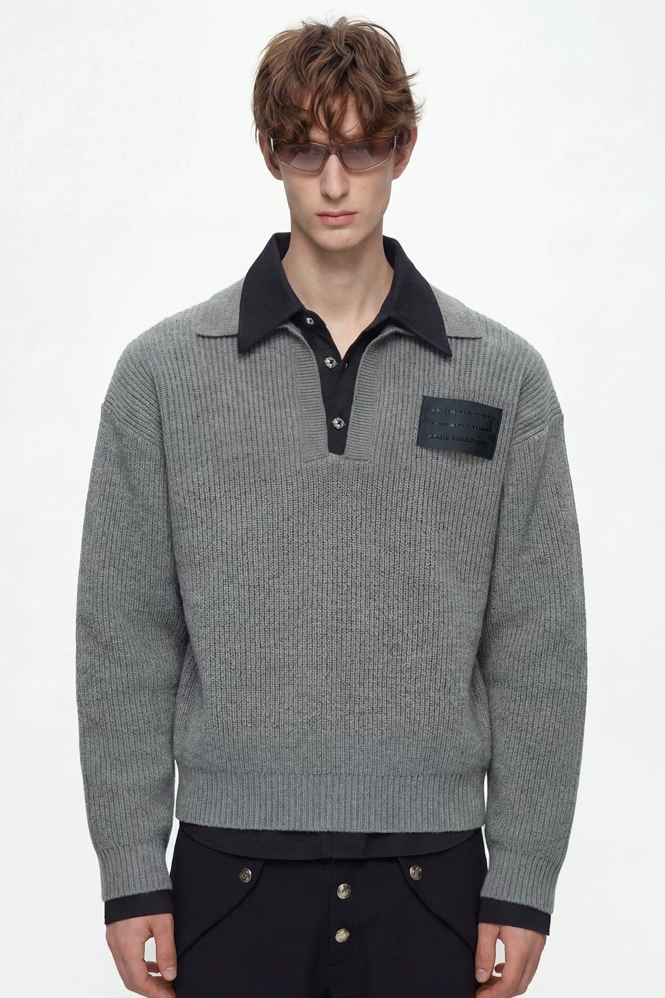 Chic Shirt Layered Sweater