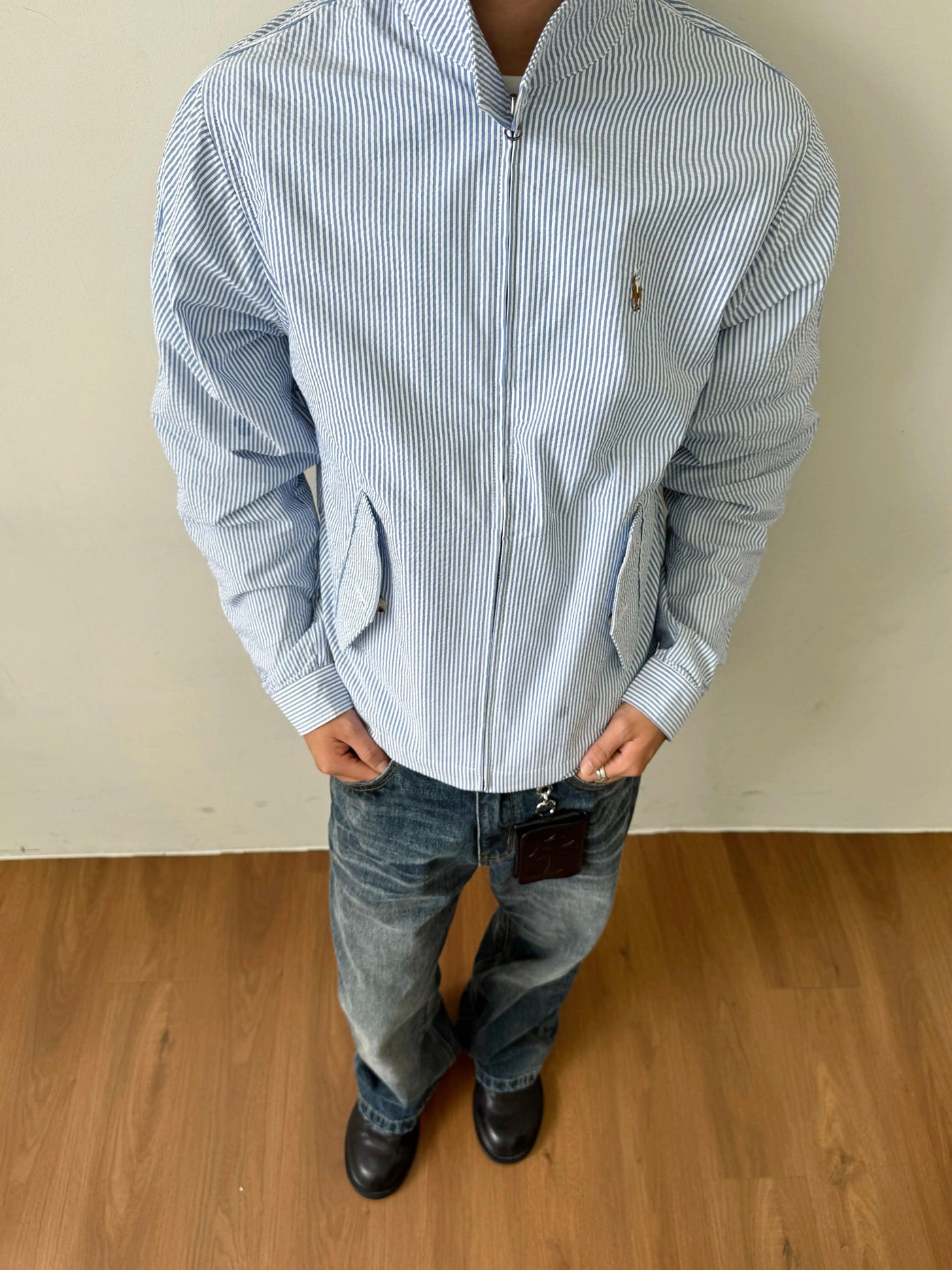 Vertical Striped Clean Fit Jacket